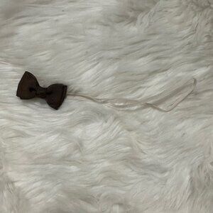 Brown 2" Mini Bow on Skinny FOE elastic headband